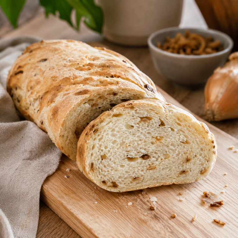 Einfaches & schnelles Zwiebelbaguette